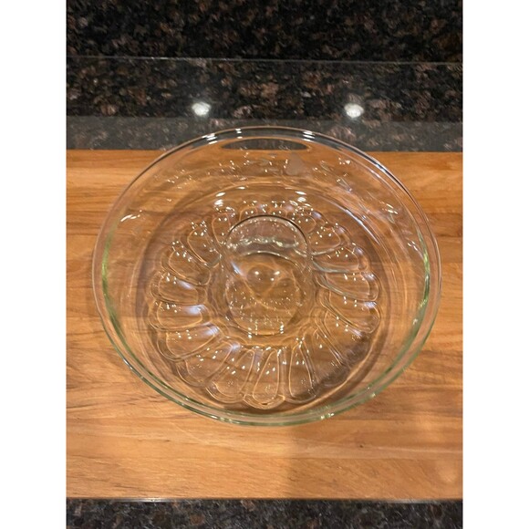 Princess House Heritage Clear Etched Glass Bundt Pan - Picture 6 of 8